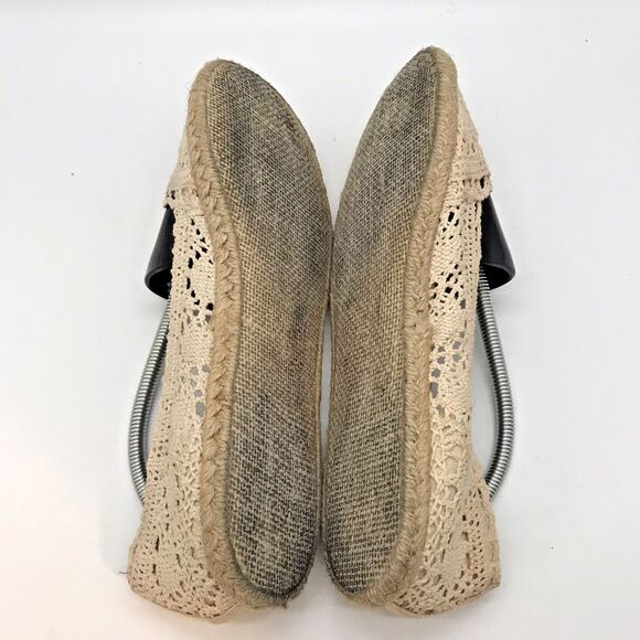 Rock & Candy by Zigi Baybreeze Espadrille Women's 9M Beige Crochet Floral Flats - Picture 8 of 12